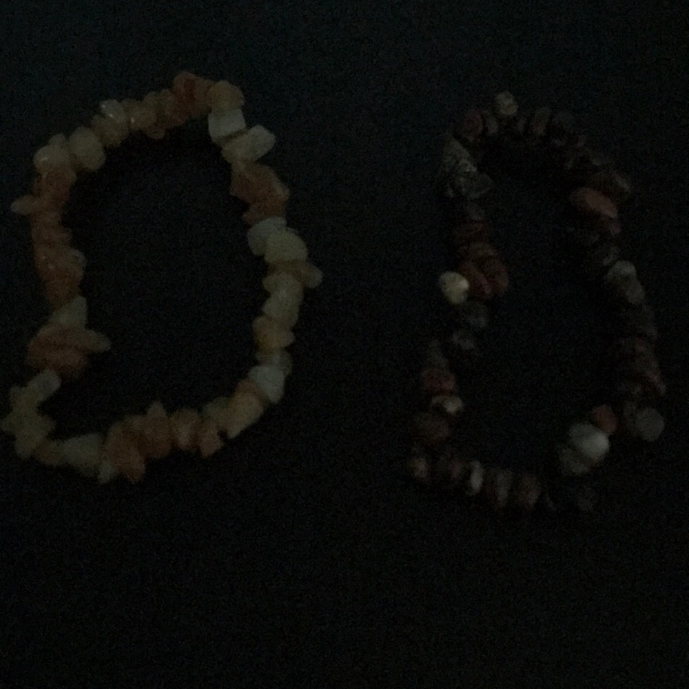 two rock bracelets